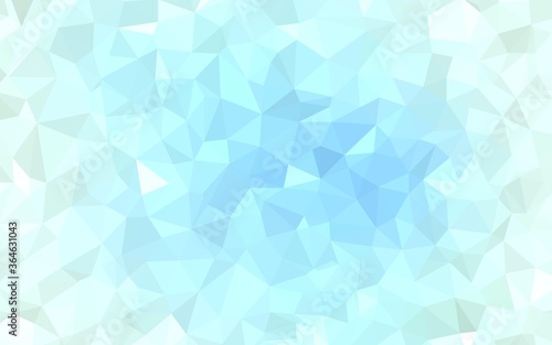 Light BLUE vector triangle mosaic background. Colorful illustration in abstract style with triangles. Best triangular design for your business.