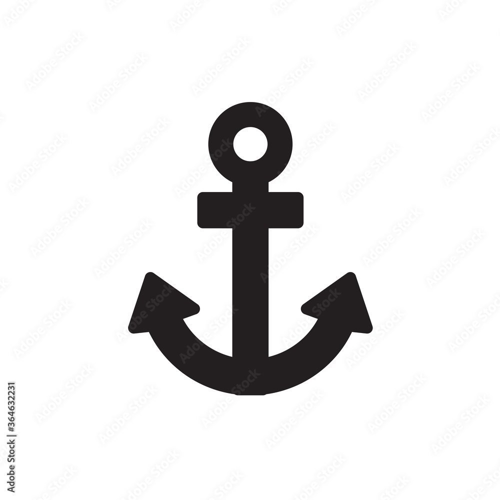 Anchor icon flat style trendy logo template Anchor icon flat style trendy logo template