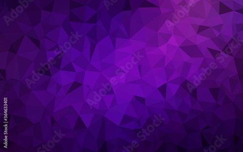 Dark Purple, Pink vector polygonal pattern. Geometric illustration in Origami style with gradient. Textured pattern for your backgrounds.