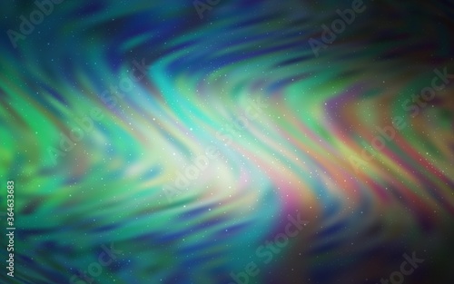 Light Blue, Green vector background with astronomical stars. Shining colored illustration with bright astronomical stars. Smart design for your business advert.