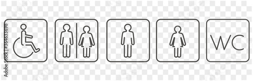  icon of toilet restroom wc vector