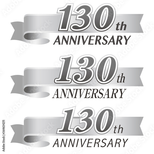 130th anniversary　130周年記念のグラフィックベクター素材
