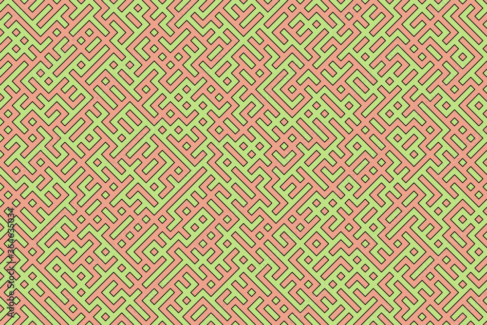 Maze pattern, 1 stroke layer and 2 fill layers