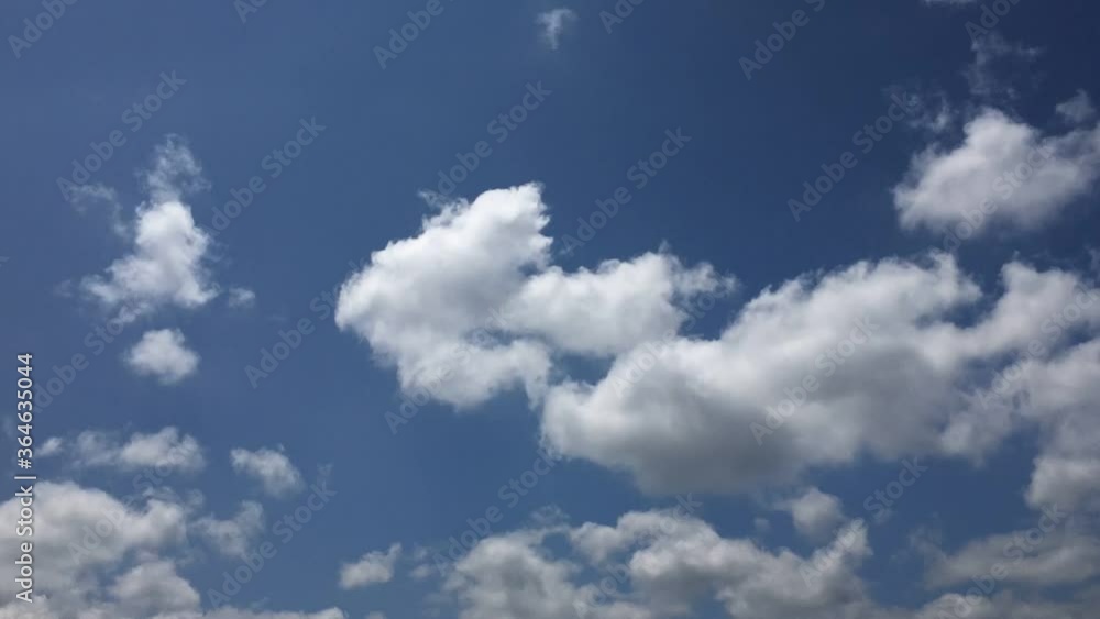 7月の北海道の青空と白い雲 タイムラプス 7月の北海道の青空と白い雲 タイムラプス