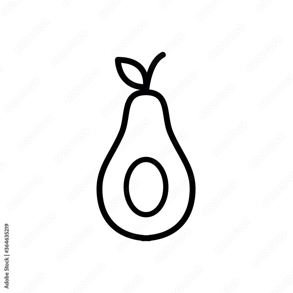 Avocado icon vector logo design template Avocado icon vector logo design template