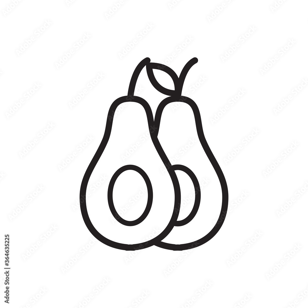 Avocado icon vector logo design template Avocado icon vector logo design template