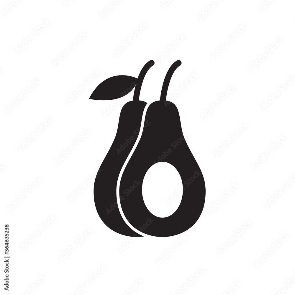 Avocado icon vector logo design template Avocado icon vector logo design template