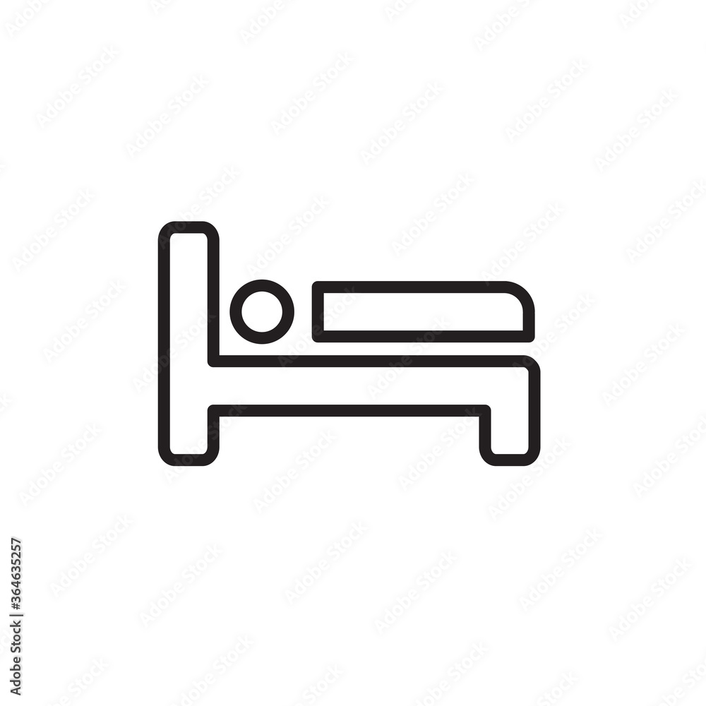 Bed icon vector logo design template Bed icon vector logo design template
