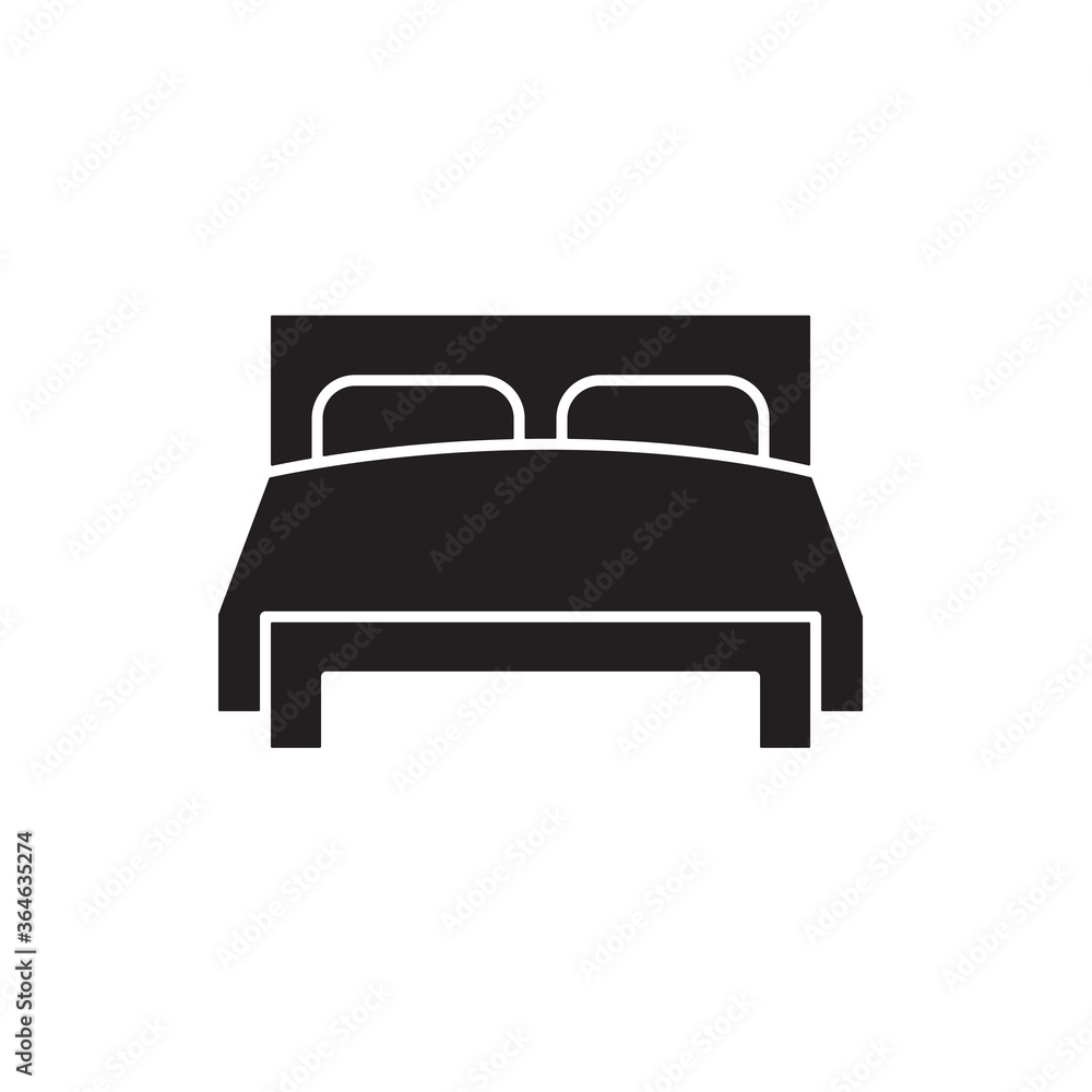 Bed icon vector logo design template Bed icon vector logo design template