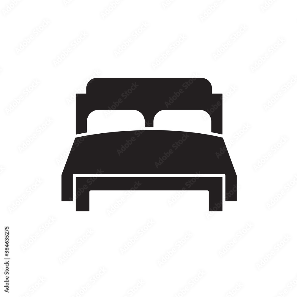 Bed icon vector logo design template Bed icon vector logo design template
