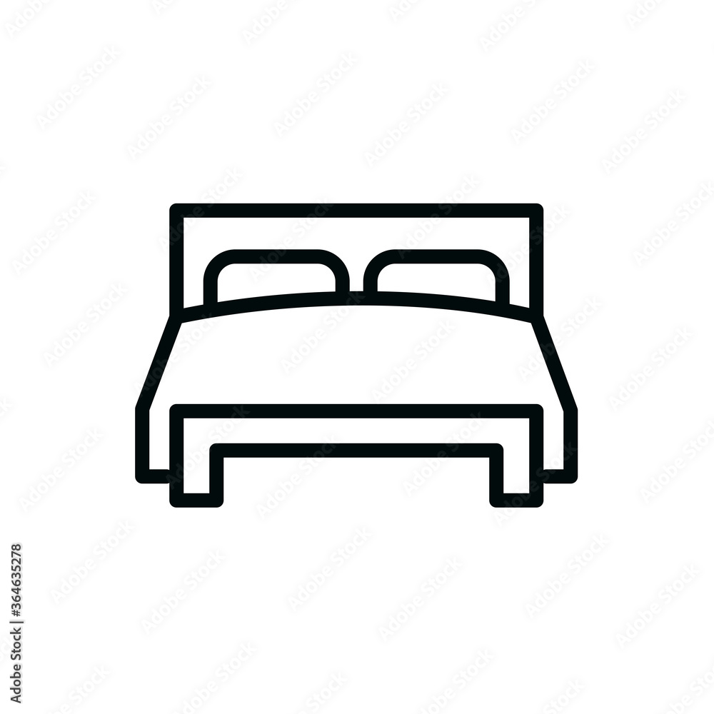 Bed icon vector logo design template Bed icon vector logo design template