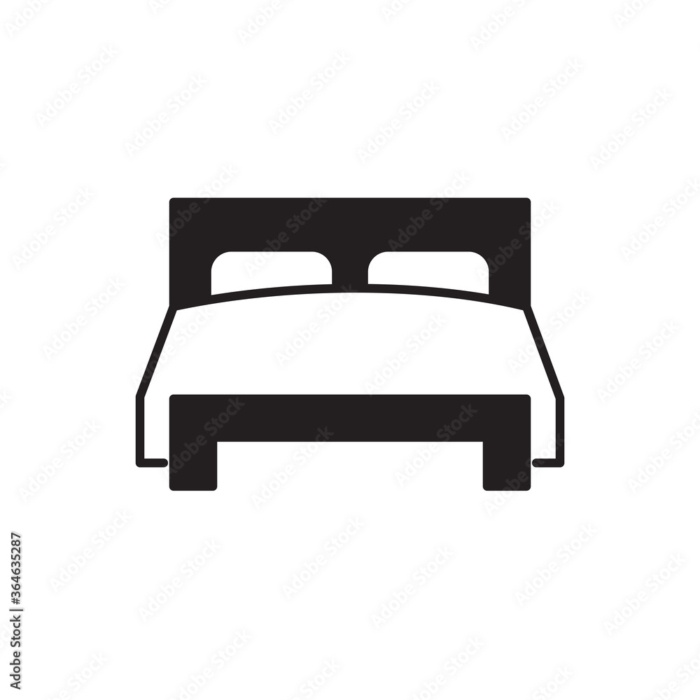 Bed icon vector logo design template Bed icon vector logo design template