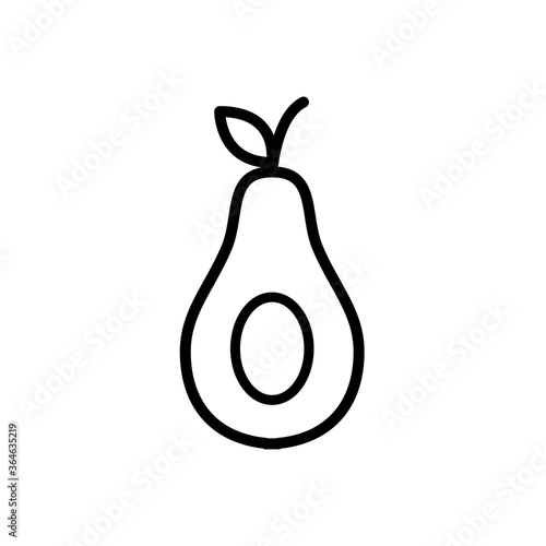 Avocado icon vector logo design template