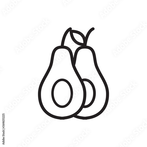 Avocado icon vector logo design template