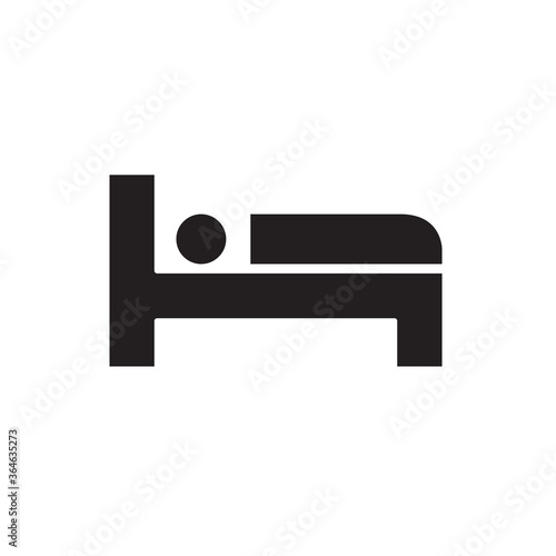 Bed icon vector logo design template