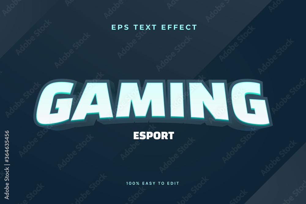 Obraz premium 3d gaming esport logo text effects