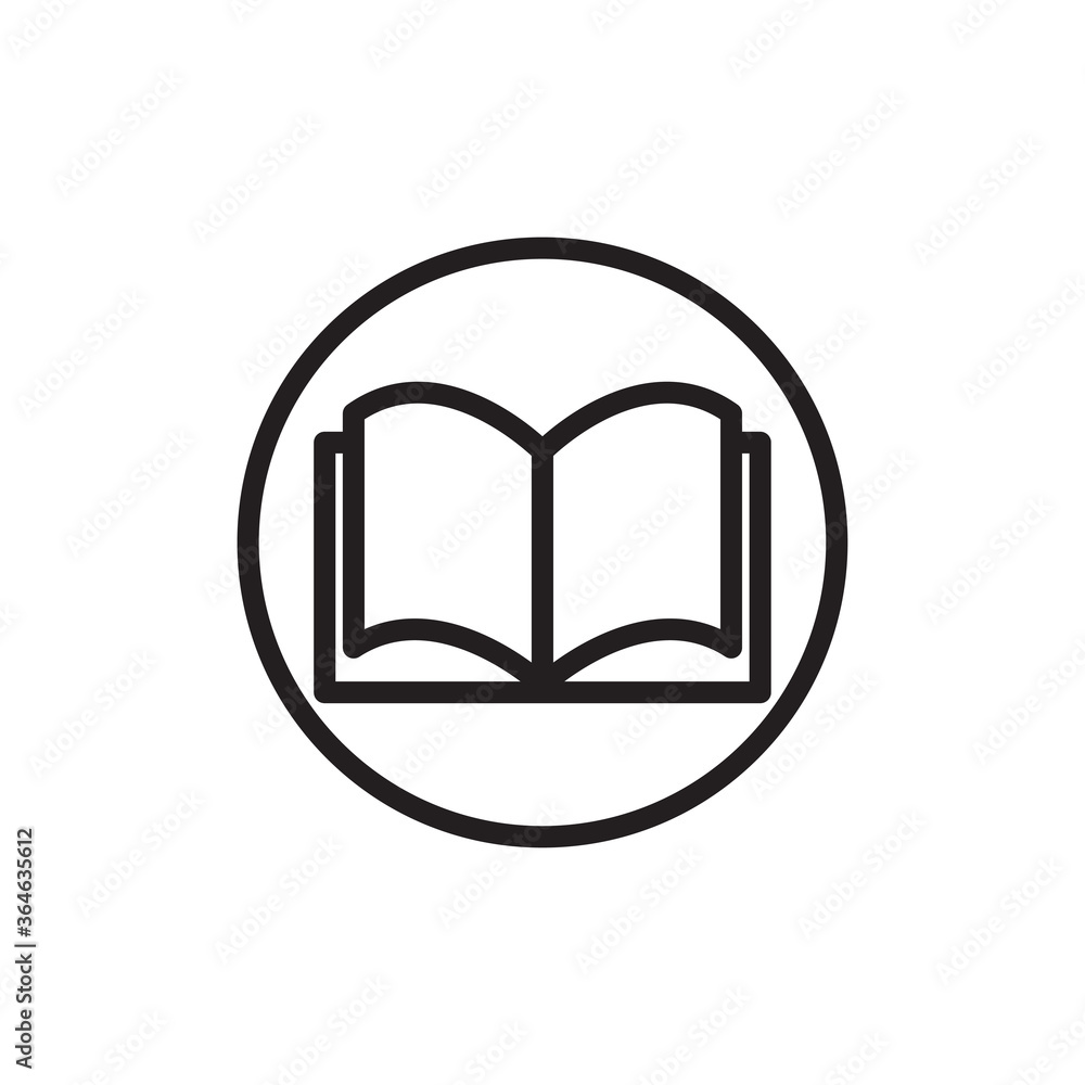 Book icon vector logo template flat style