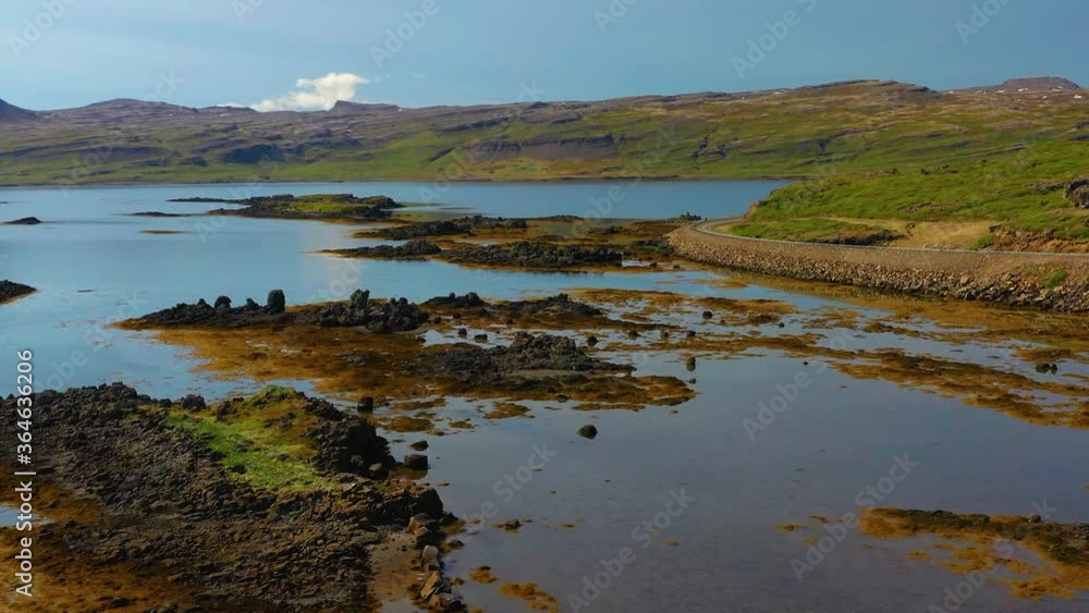 Aerial view of Icelandic Coast in the Westfjords. Aerial view of Icelandic Coast in the Westfjords.