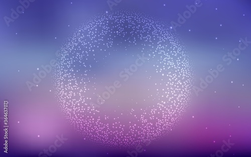 Light Pink, Blue vector template with space stars. Glitter abstract illustration with colorful cosmic stars. Pattern for astrology websites.