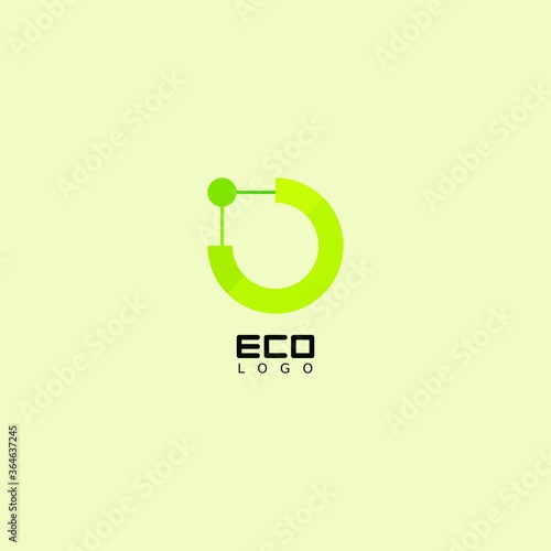 Green eco friendly logo with leaf patterns for business, natural logo, green abstract logo