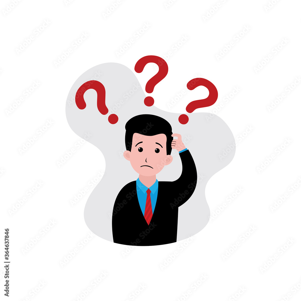 Illustration confused people vector design Illustration confused people vector design