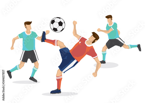 Soccer professional player playing with his competitor. © UncleFredDesign