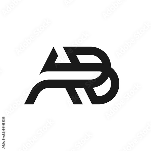 letter AB logo design template 