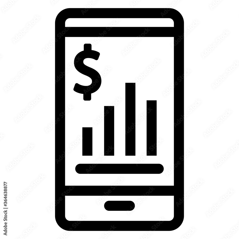 Business by mobile icon Business by mobile icon