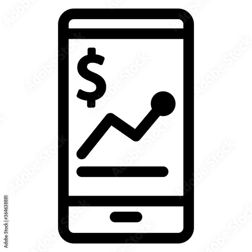 Business by mobile icon
