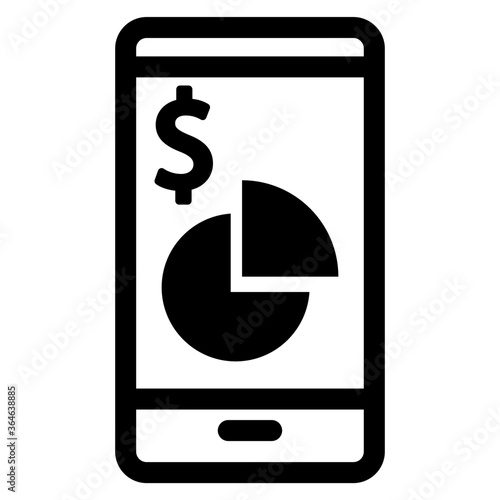 Business by mobile icon
