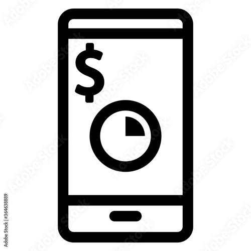 Business by mobile icon