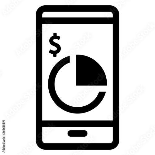 Business by mobile icon