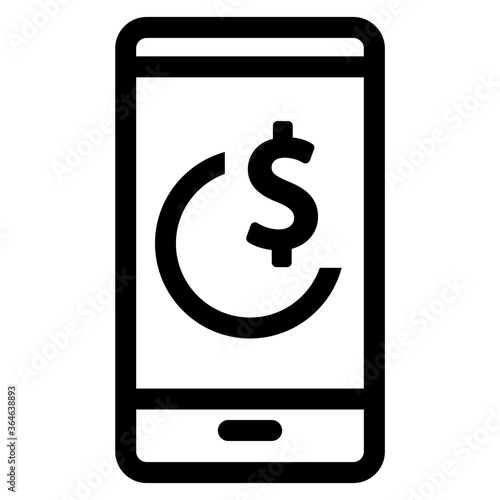 Business by mobile icon