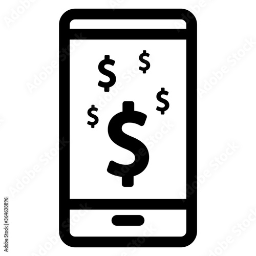 Business by mobile icon