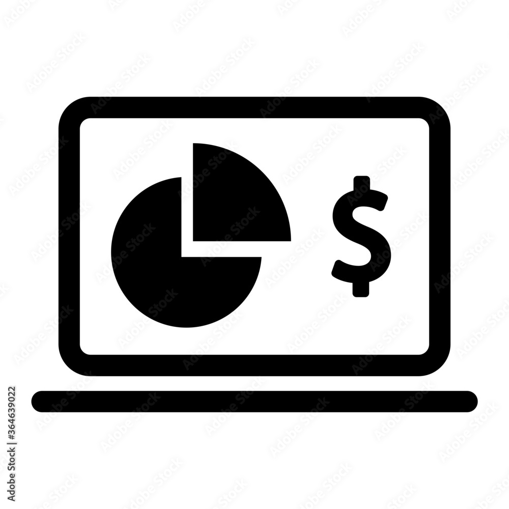 Profit report with laptop Profit report with laptop