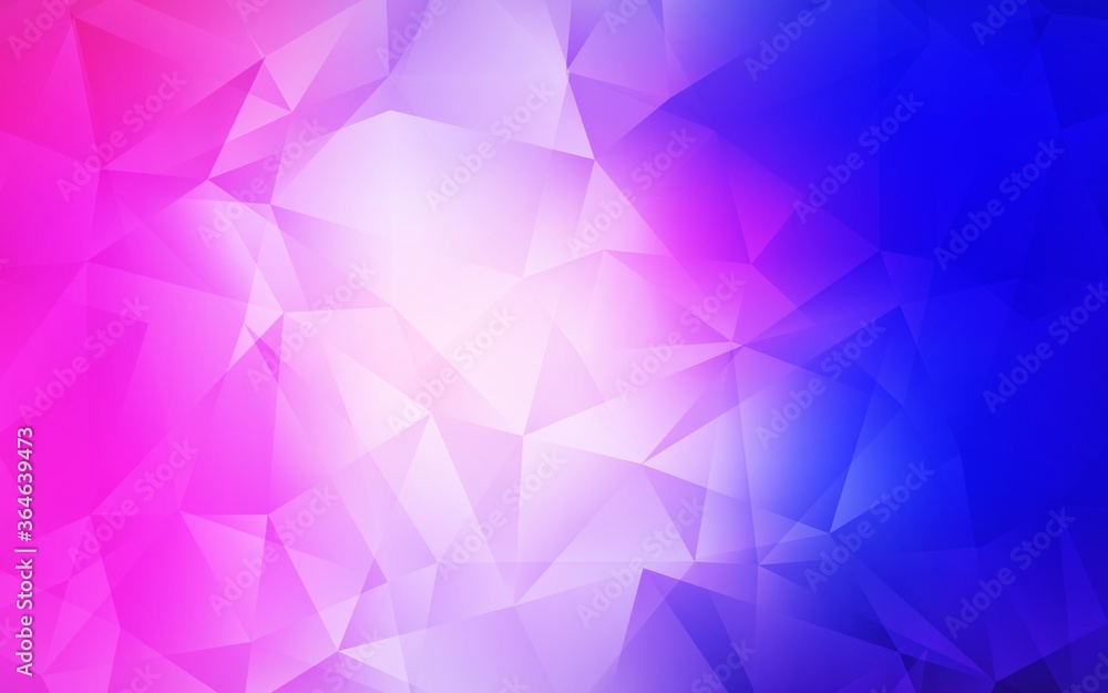 Light Pink, Blue vector abstract polygonal template. Shining colorful illustration with triangles. Brand new design for your business. Light Pink, Blue vector abstract polygonal template. Shining colorful illustration with triangles. Brand new design for your business.