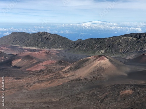 Panoramic view of Haleakala crater from the Kalahaku Overlook, part 3