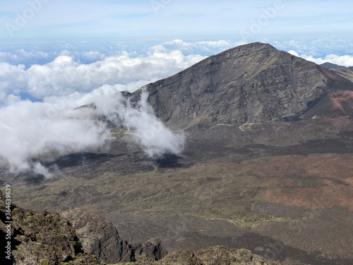 Panoramic view of Haleakala crater from the Kalahaku Overlook, part 2