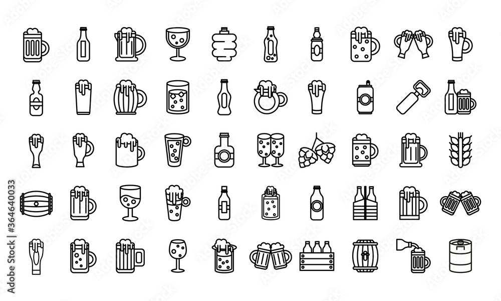 bundle of beer international day icons