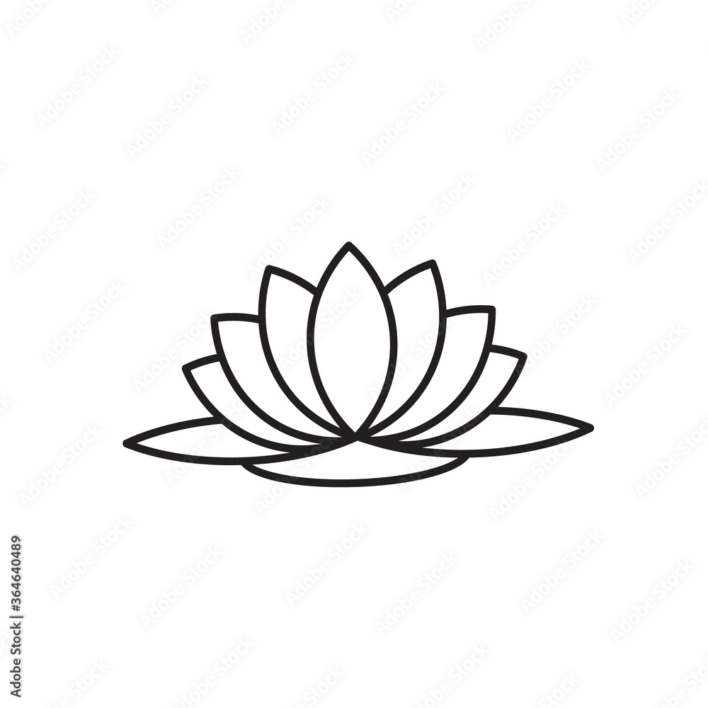 Lotus line icon Lotus line icon
