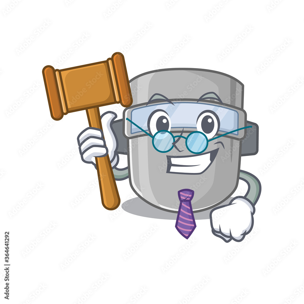 A wise judge of welding mask mascot design wearing glasses A wise judge of welding mask mascot design wearing glasses