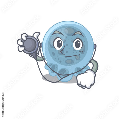 A dedicated pasteurella doctor caricature design working with tools