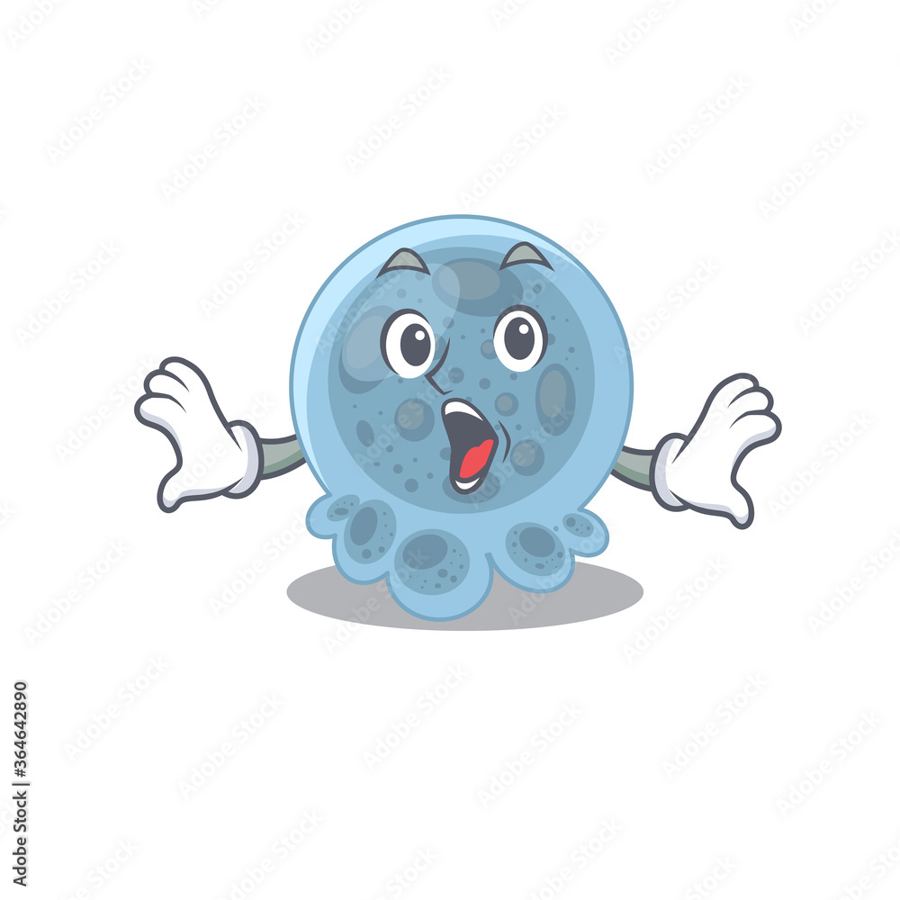 Pasteurella mascot design concept showing a amazed gesture Pasteurella mascot design concept showing a amazed gesture