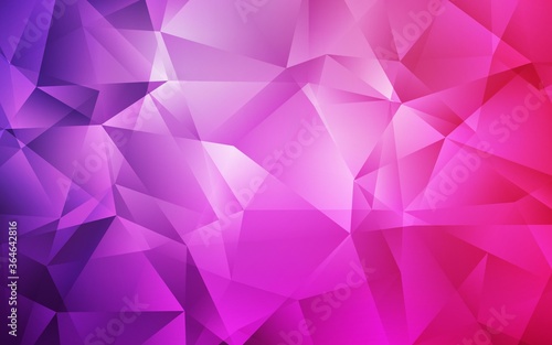 Light Purple, Pink vector polygon abstract backdrop. Colorful illustration in abstract style with triangles. Pattern for a brand book's backdrop.