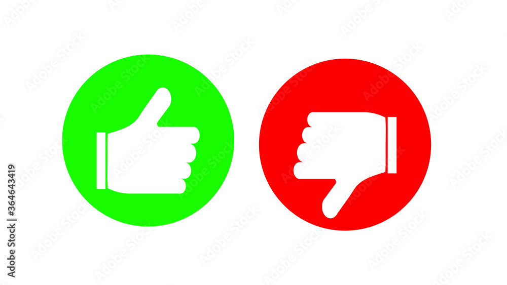 Like and Dislike flat Icons. Design Elements Like and Dislike flat Icons. Design Elements