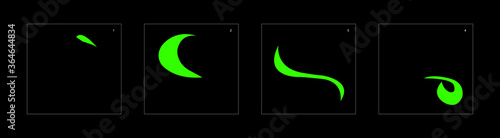 Shine liquid effect. Liquid explosion animation effect. Animation Sprite sheet for games, cartoon or animation. vector style animation effect 1461.