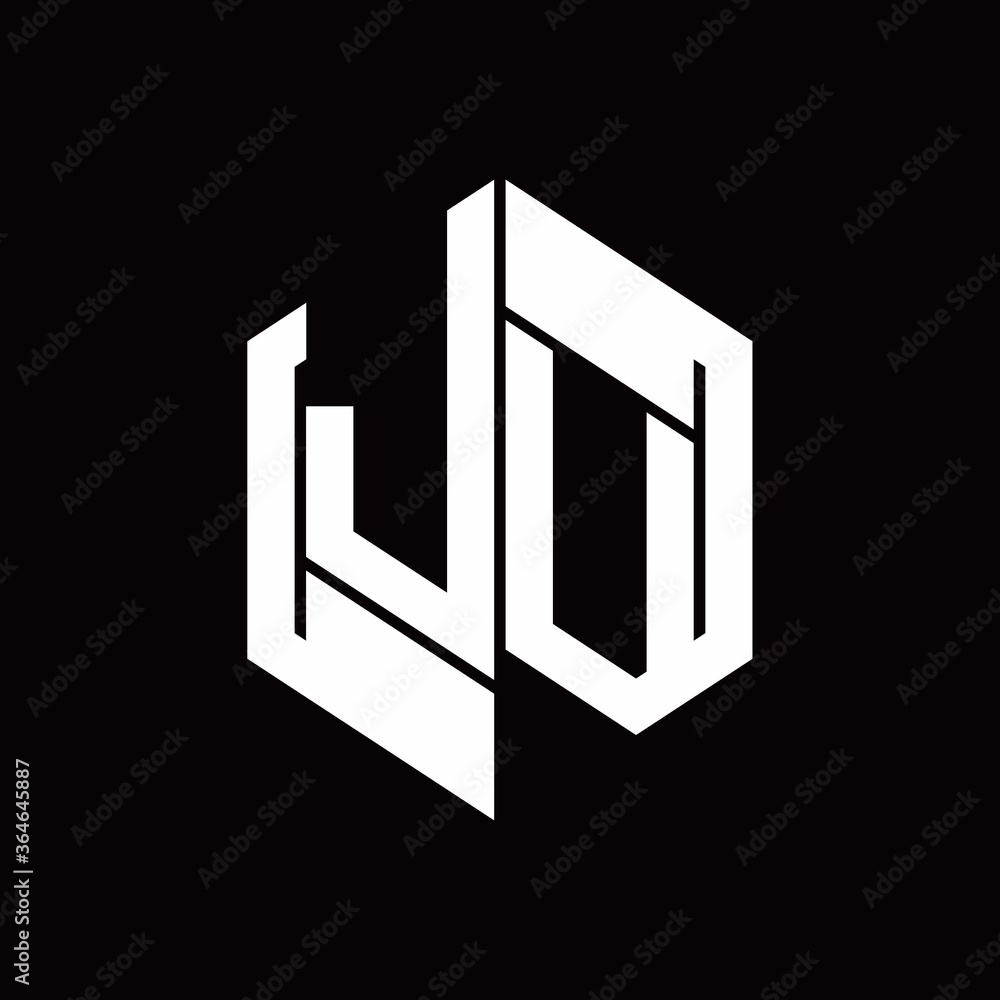 JV Logo monogram with hexagon inside the shape design template JV Logo monogram with hexagon inside the shape design template