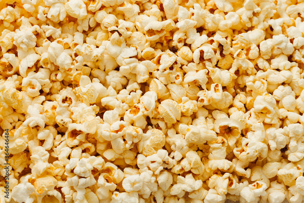 Solid popcorn background top view