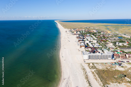sandy beach on the seashore, view from above © vadim_fl