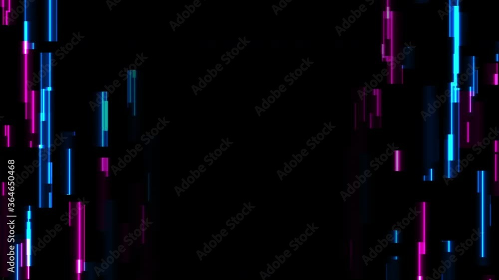 Abstract blue ultraviolet tech glowing neon lines motion background ...